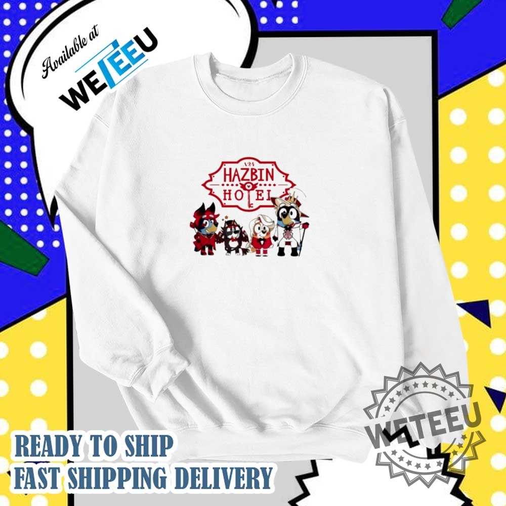 Bluey X Hazbin Hotel Cartoon Shirt