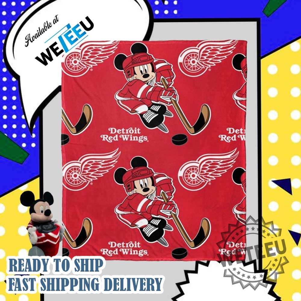 Nhl Detroit Red Wings X Disney Mickey Blanket