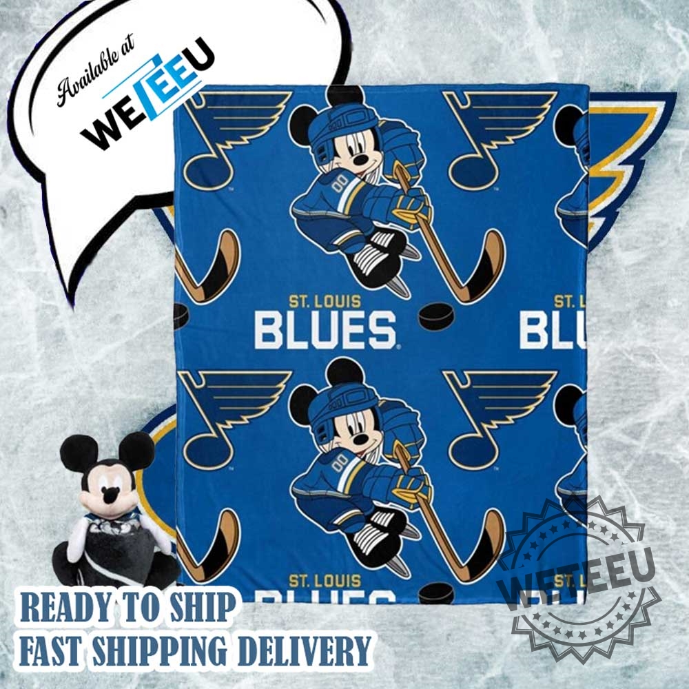 Nhl St. Louis Blues X Disney Mickey Blanket 3 NHL St. Louis Blues x Disney Mickey Blanket