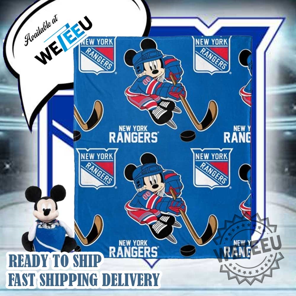 Nhl New York Rangers X Disney Mickey Blanket 3 NHL New York Rangers x Disney Mickey Blanket