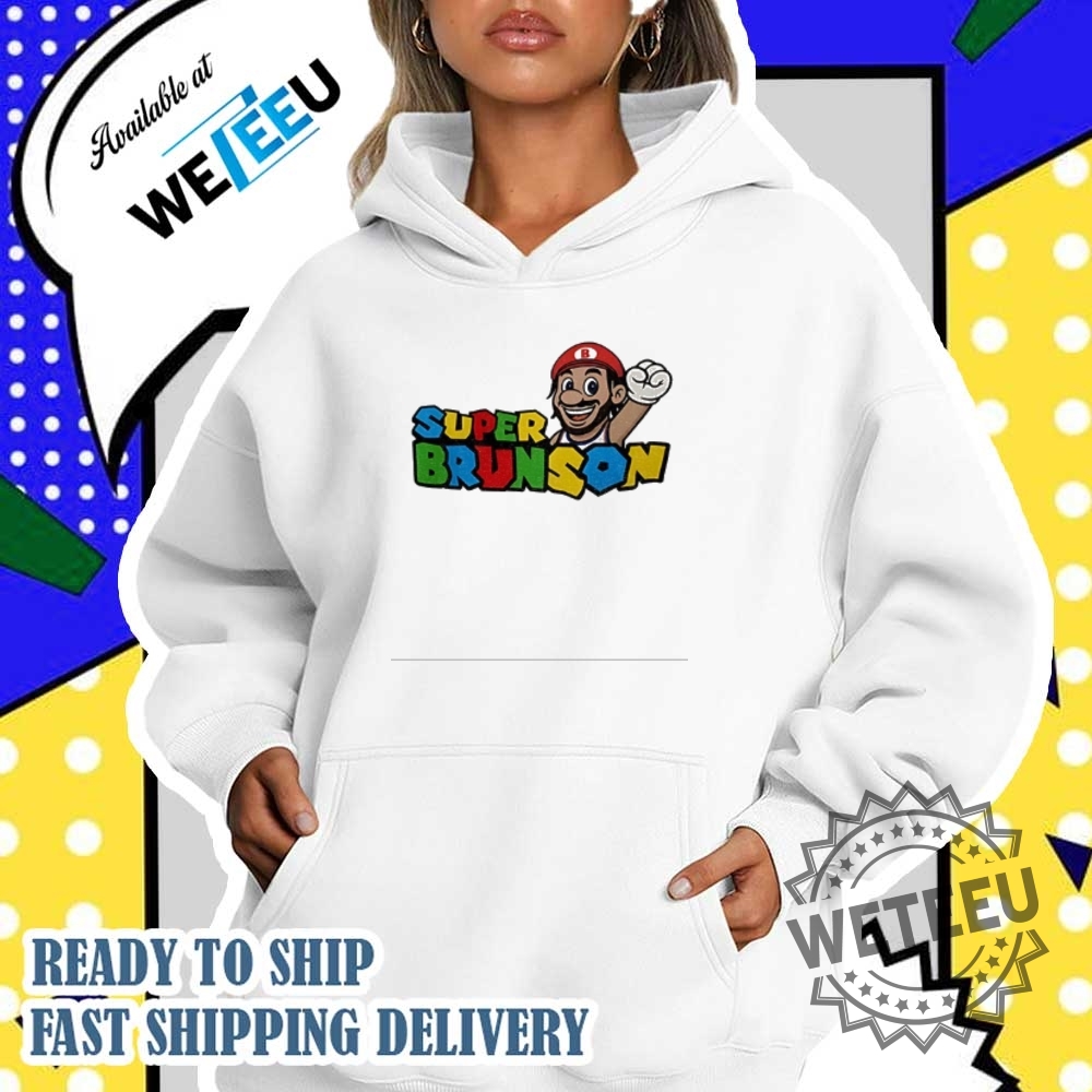 Super Brunson Super Mario X Jalen Brunson New York Knicks Basketball Shirt 4 Super Brunson Super Mario x Jalen Brunson New York Knicks Basketball shirt