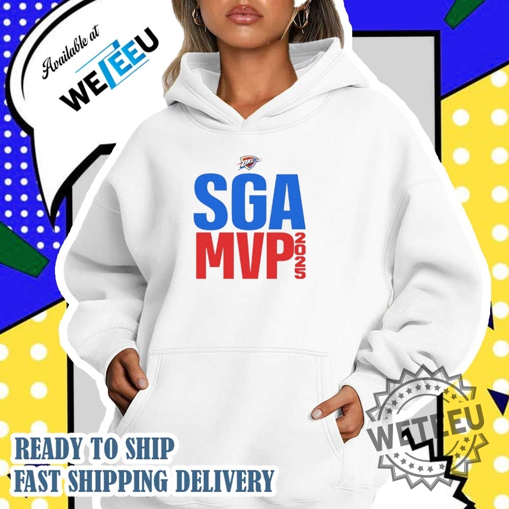 Shai Gilgeousalexander Sga Mvp Nba 2025 Text Shirt 5 Shai Gilgeous-Alexander SGA MVP NBA 2025 text shirt