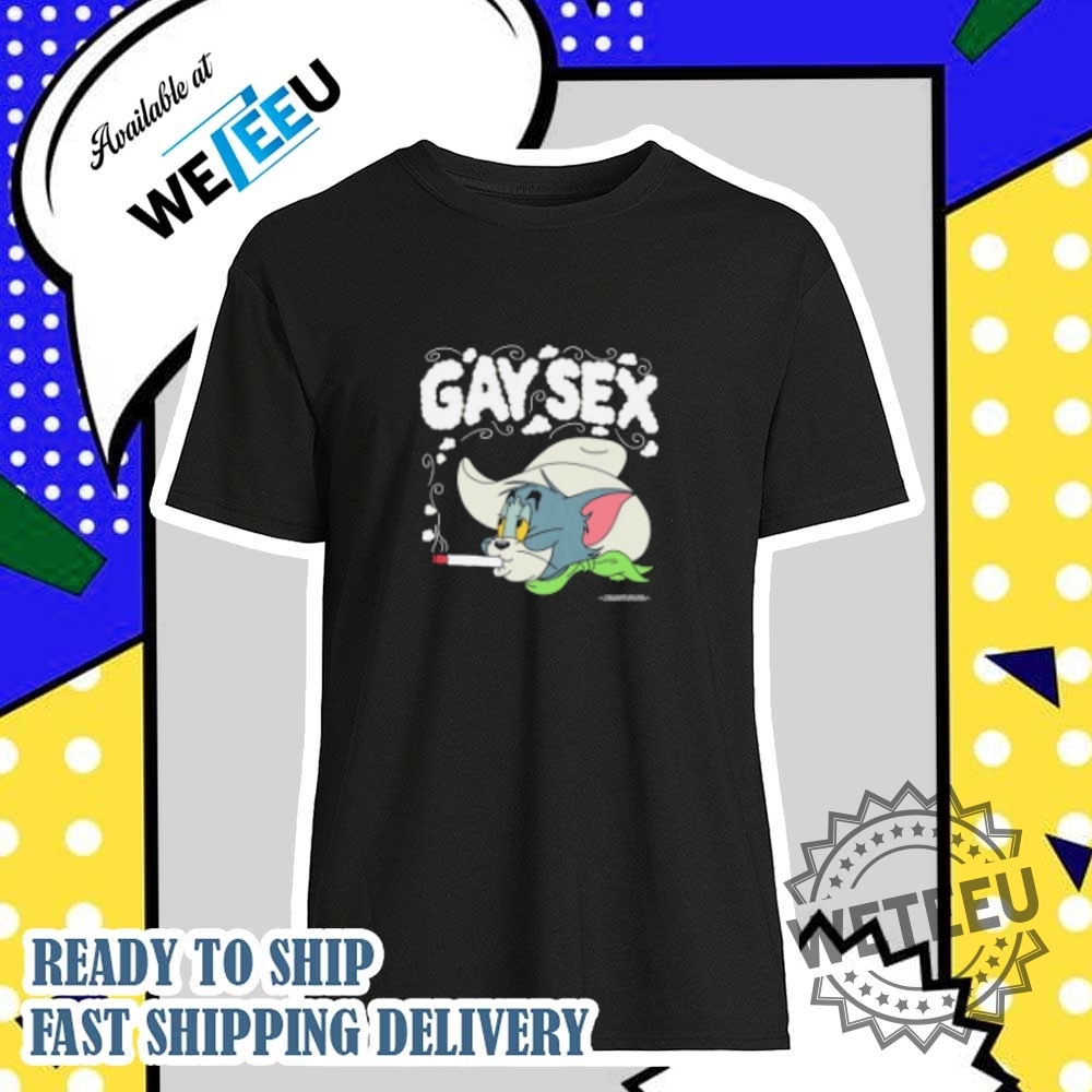 Tom And Jerry Gay Sex Cigarettes Smoke Cowboy Shirt