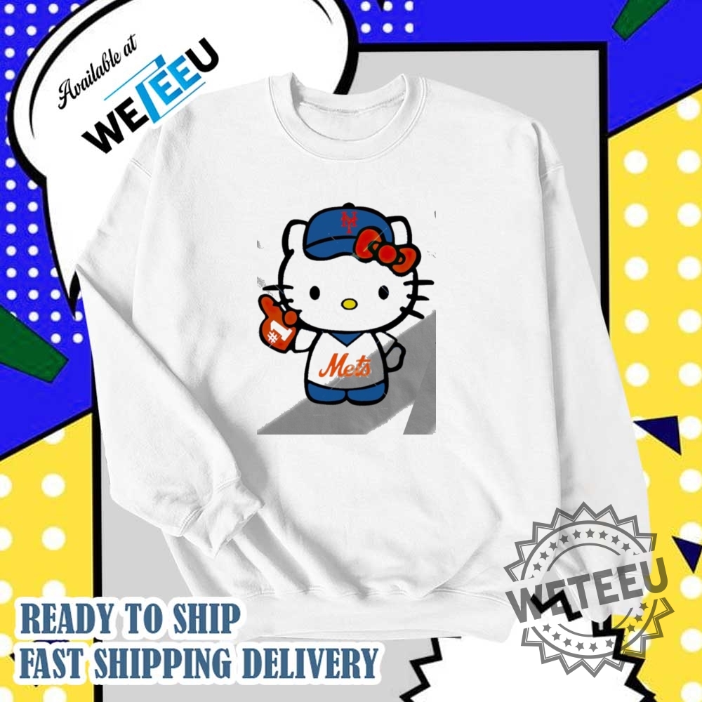 Hello Kitty New York Mets Baseball Shirt 2 Hello Kitty New York Mets Baseball shirt