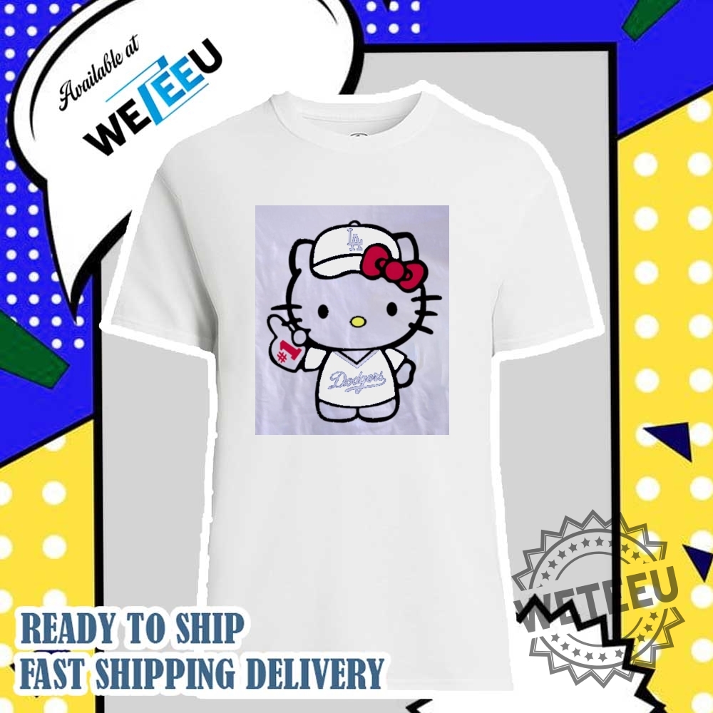 "Discover Unique Pop Culture Shirts: From Tom & Jerry to Stitch" 32 Hello Kitty Los Angeles Dodgers Number One Shirt