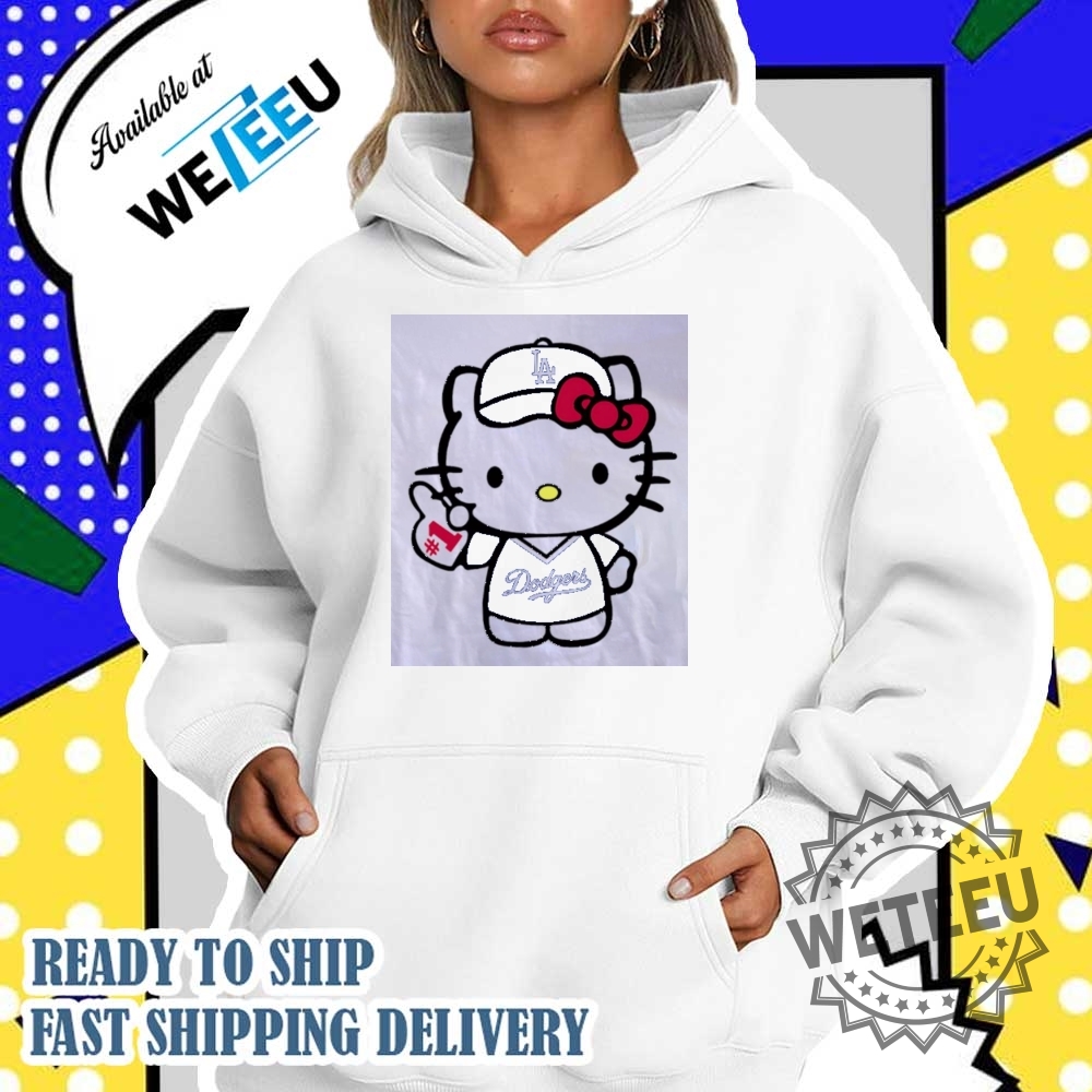 Hello Kitty Los Angeles Dodgers Number One Shirt 3 Hello Kitty Los Angeles Dodgers number one shirt