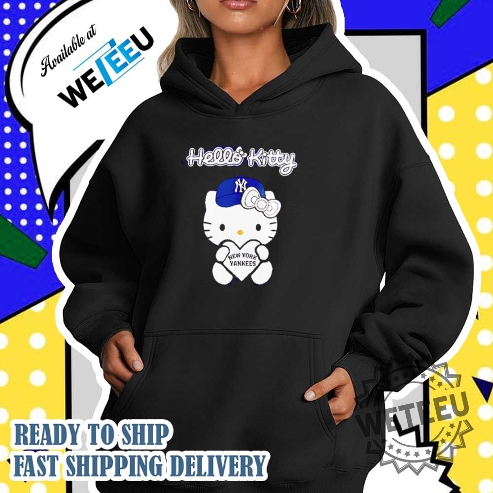 New York Yankees Theme Game Hello Kitty Night Baseball Shirt 4 New York Yankees Theme Game Hello Kitty Night Baseball shirt