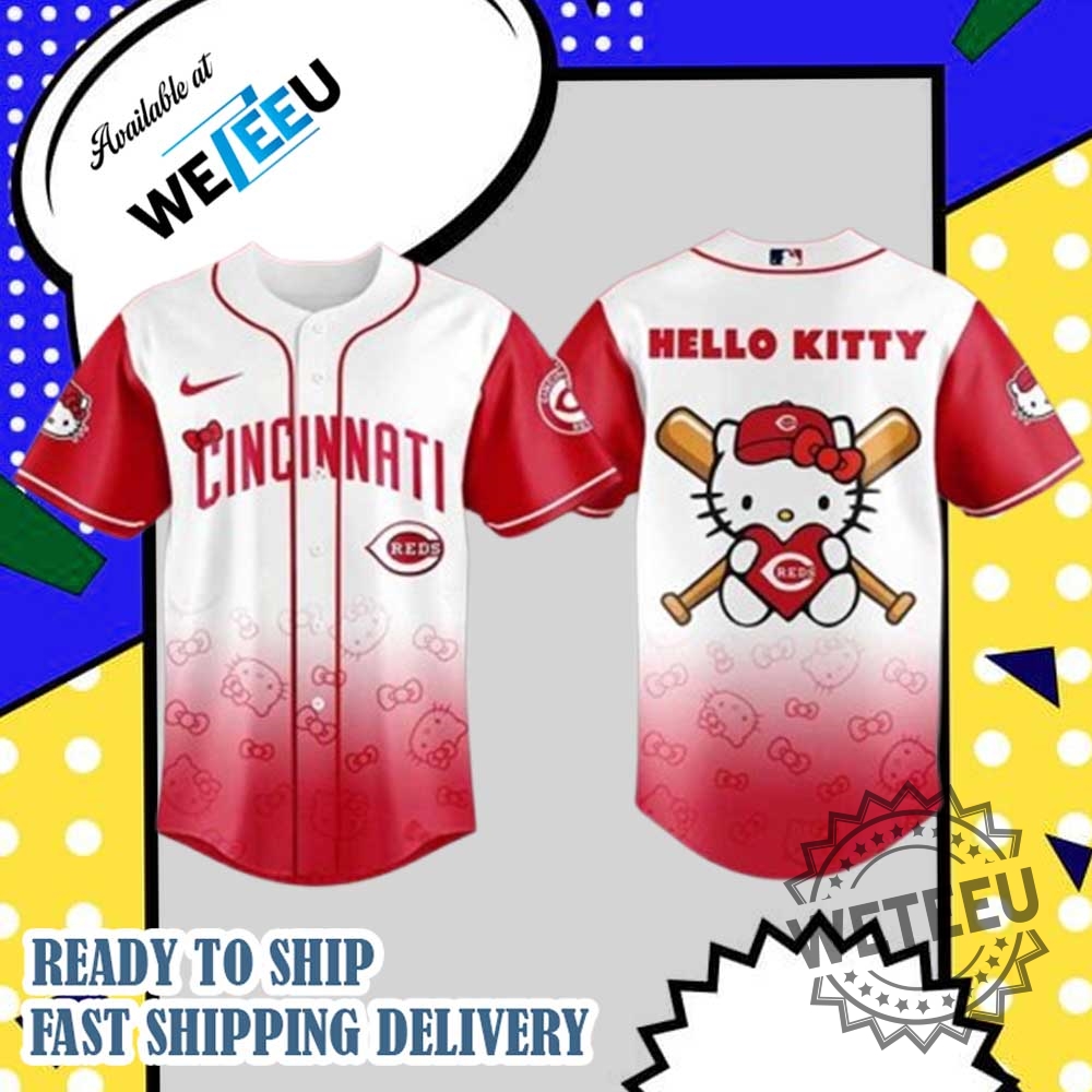 Cincinnati Reds X Hello Kitty Night Jersey Official Mlb Baseball Shirt