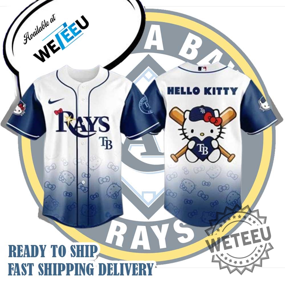 Tampa Bay Rays X Hello Kitty Night Jersey Mlb Limited Edition Shirt 3 Tampa Bay Rays x Hello Kitty Night Jersey – MLB Limited Edition Shirt