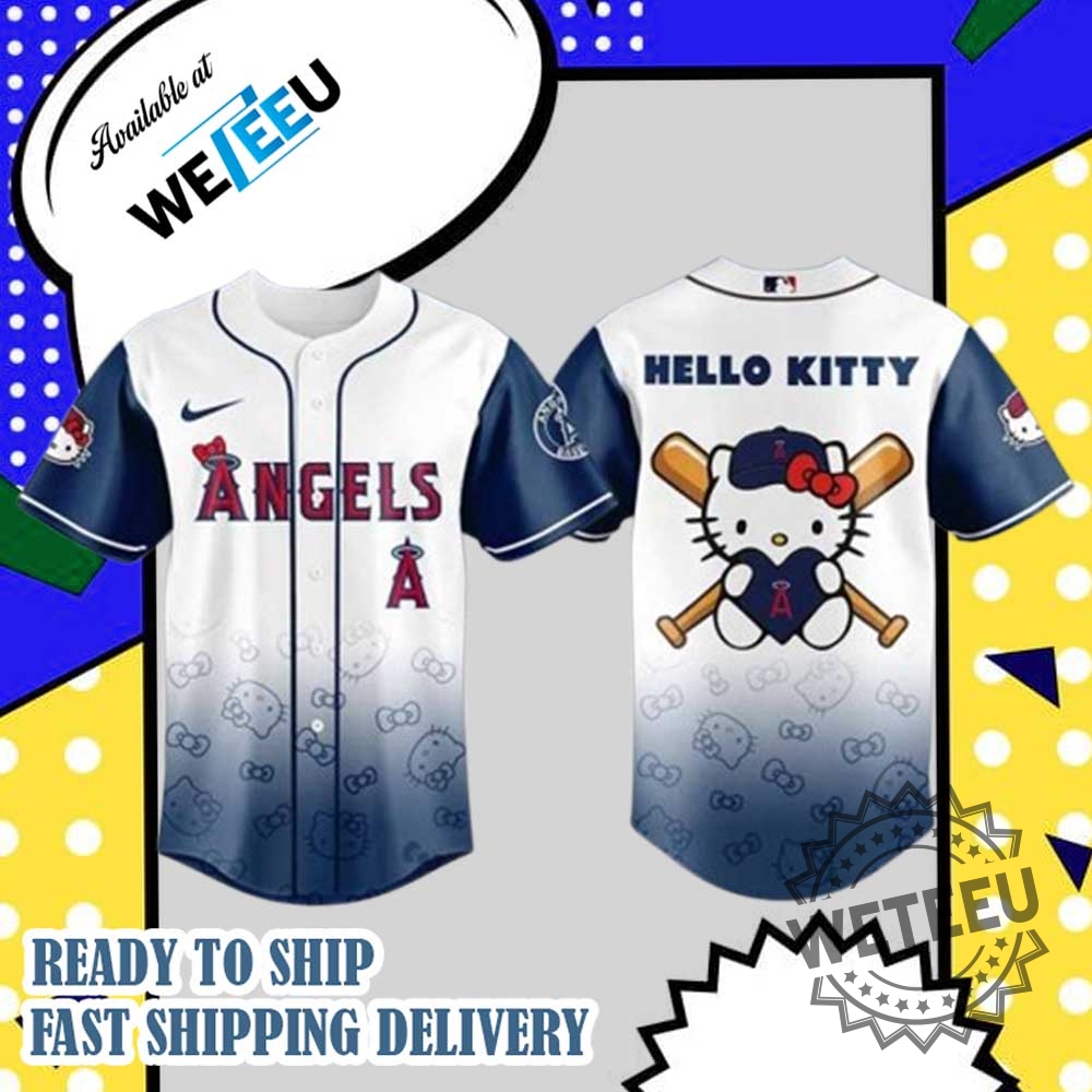 "Ultimate Guide to Hello Kitty MLB Jerseys: Top 2025 Choices" 6 Los Angeles Angels X Hello Kitty Night Jersey Official Mlb Fan Shirt