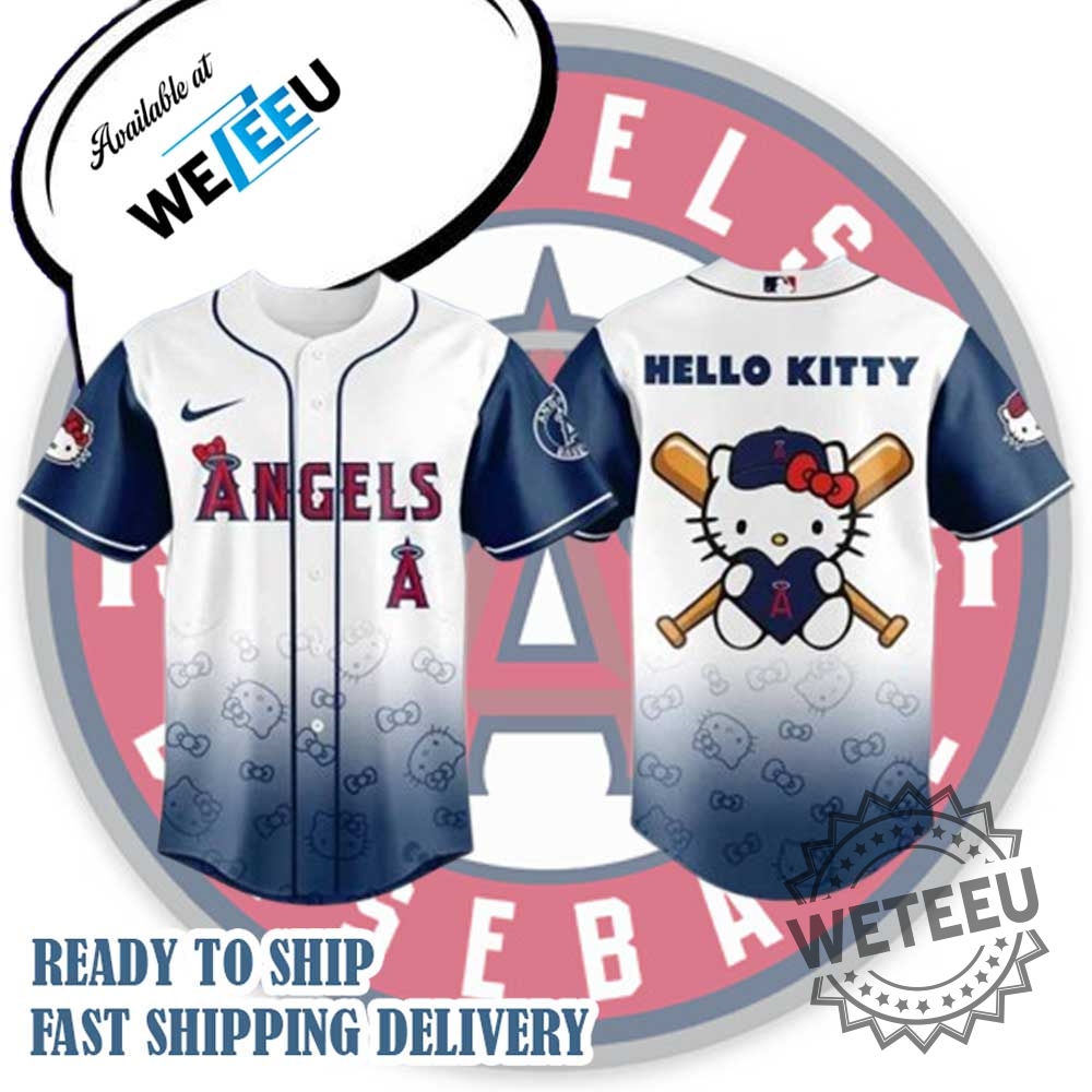 Los Angeles Angels X Hello Kitty Night Jersey Official Mlb Fan Shirt 3 Los Angeles Angels x Hello Kitty Night Jersey – Official MLB Fan Shirt