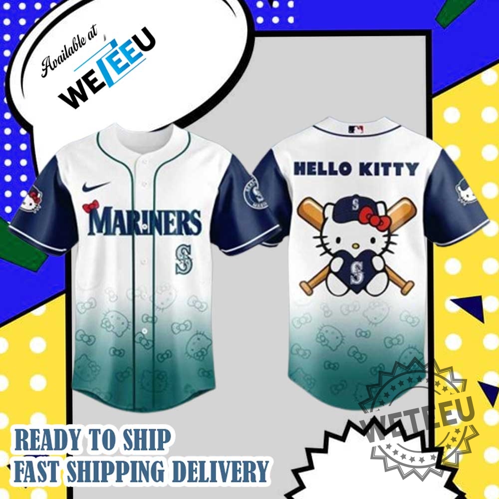 "Ultimate Guide to Hello Kitty MLB Jerseys: Top 2025 Choices" 9 Seattle Mariners X Hello Kitty Night Jersey Mlb Fan Gear Shirt