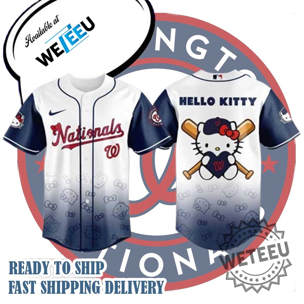 Washington Nationals X Hello Kitty Night Jersey Mlb Fan Apparel Shirt 3 Washington Nationals x Hello Kitty Night Jersey – MLB Fan Apparel Shirt