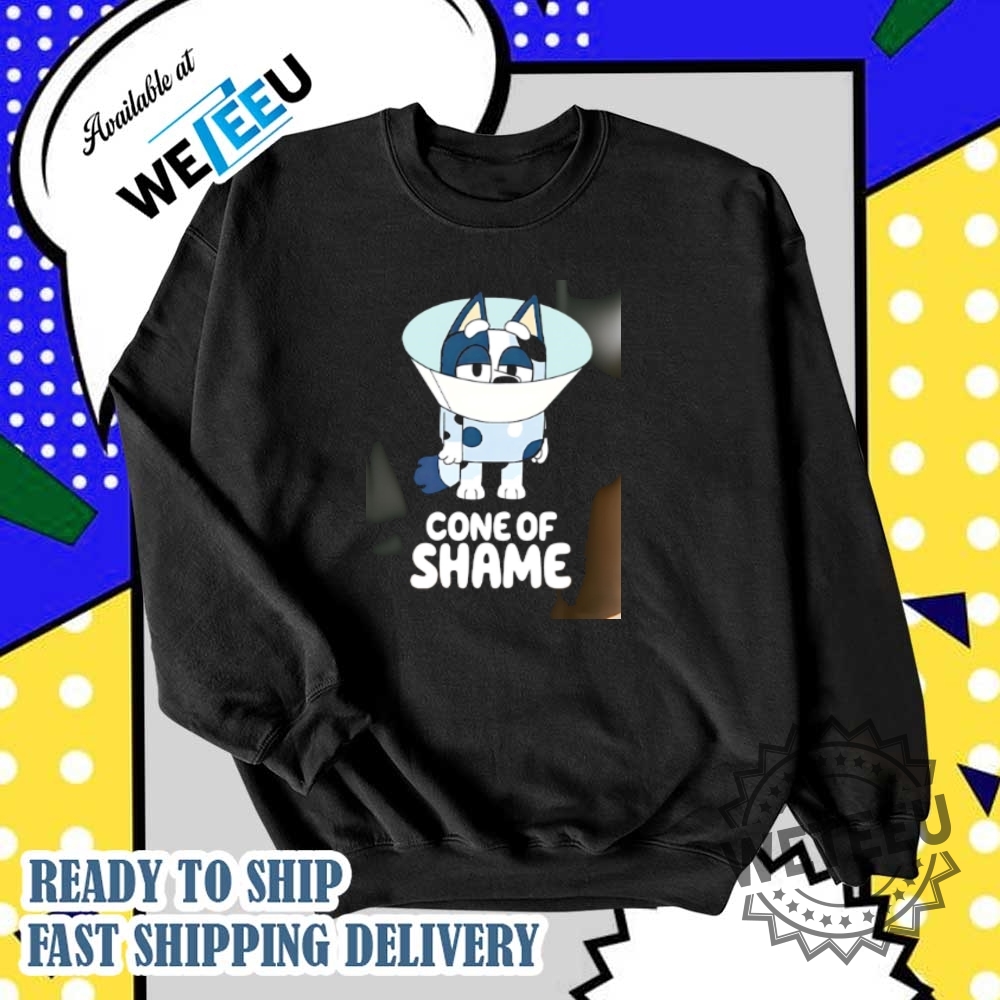 Bluey Cone Of Shame Cartoon Shirt 6 Bluey cone of shame cartoon shirt