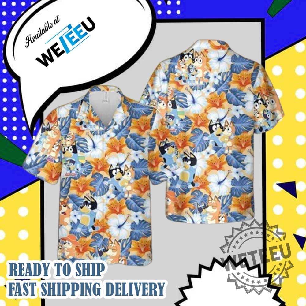 "Top 5 Must-Have Lilo & Stitch and Themed Jerseys for 2025" 15 Bluey Aloha Shirt Colorful Floral Vacation Tee