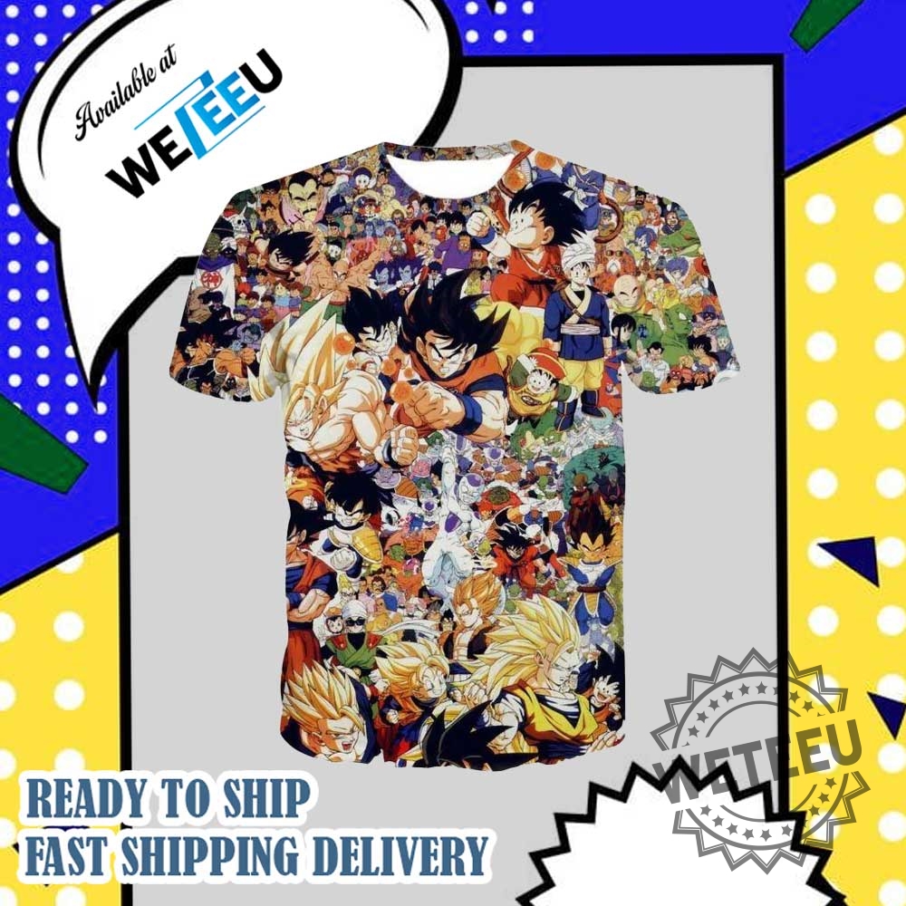 "Top 5 Must-Have Lilo & Stitch and Themed Jerseys for 2025" 34 Dragon Ball Z Anime Manga Characters Full Print Tshirt