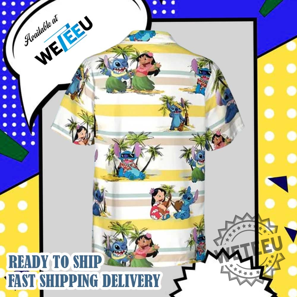 Lilo And Stitch Beach Vibe Hawaiian Shirt Tropical Sunset Aloha Shirt For Summer Vacation 4 Lilo and Stitch Beach Vibe Hawaiian Shirt – Tropical Sunset Aloha Shirt for Summer Vacation