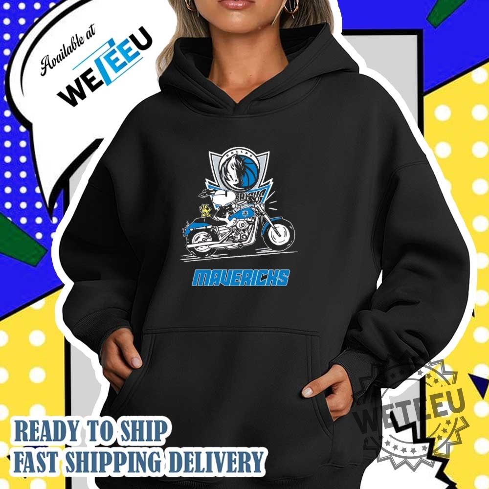 Snoopy And Woodstock Driving Motorbike Dallas Mavericks Shirt 5 Snoopy and Woodstock driving motorbike Dallas Mavericks shirt