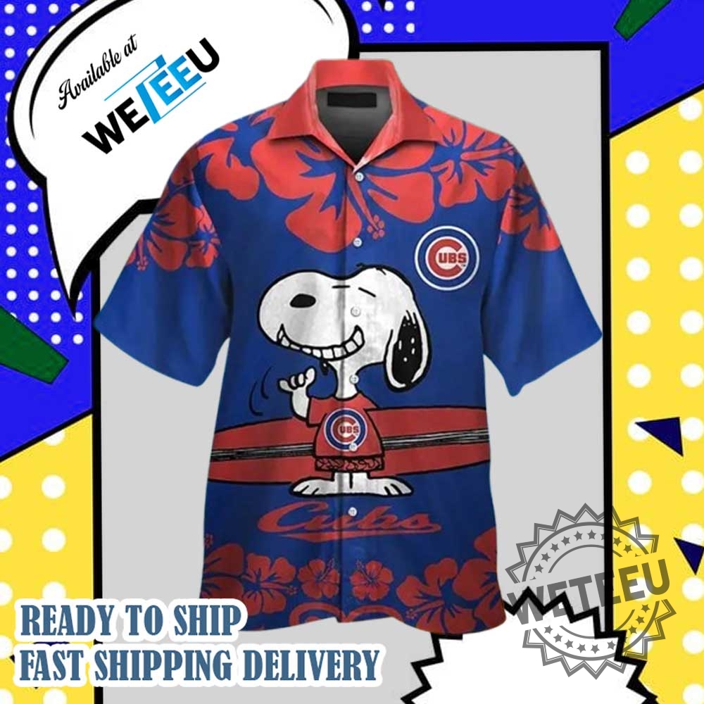 "Top Lilo and Stitch Hawaiian Shirts: Summer Fashion Must-Haves 2025" 25 Chicago Cubs Snoopy Short Sleeve Button Up Tropical Hawaiian Shirt