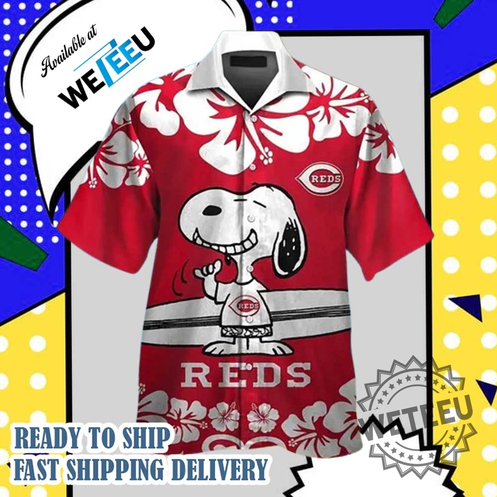 "Top Lilo and Stitch Hawaiian Shirts: Summer Fashion Must-Haves 2025" 50 Cincinnati Reds Snoopy Short Sleeve Button Up Tropical Hawaiian Shirt