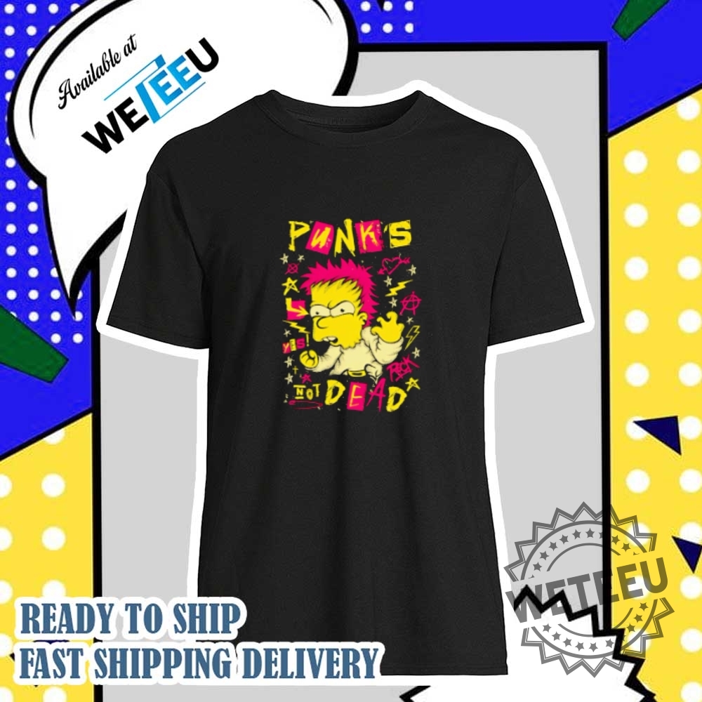 "Top 5 Vibrant Character Blankets and Shirts for Fans" 5 Punk Rock Bart Simpson Shirt