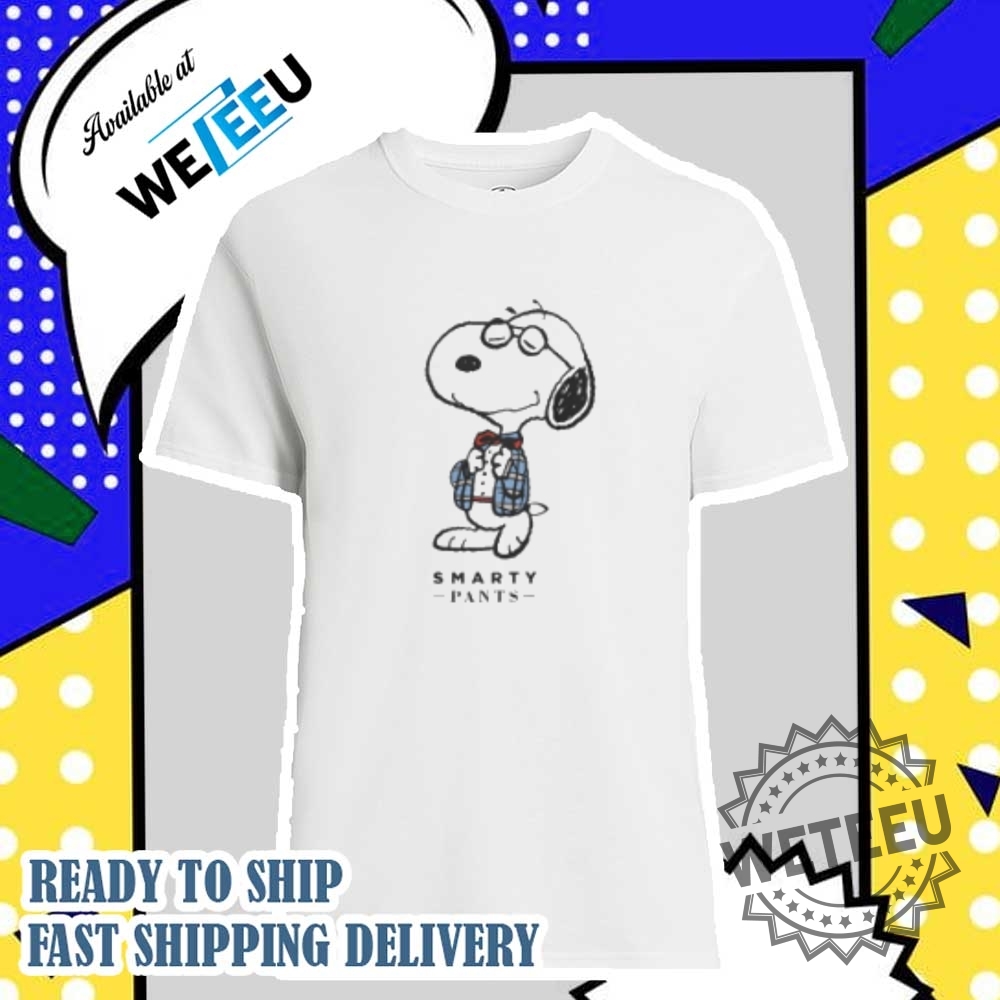 "Top 5 Vibrant Character Blankets and Shirts for Fans" 8 Snoopy The Peanuts Snoopy Smarty Pants Shirt