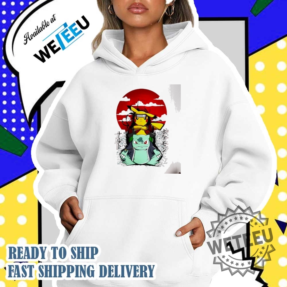 Pokémon Pikachu And Bulbasaur Cosplay Naturo And Gamabunta Shirt 5 Pokémon Pikachu and Bulbasaur cosplay Naturo and Gamabunta shirt