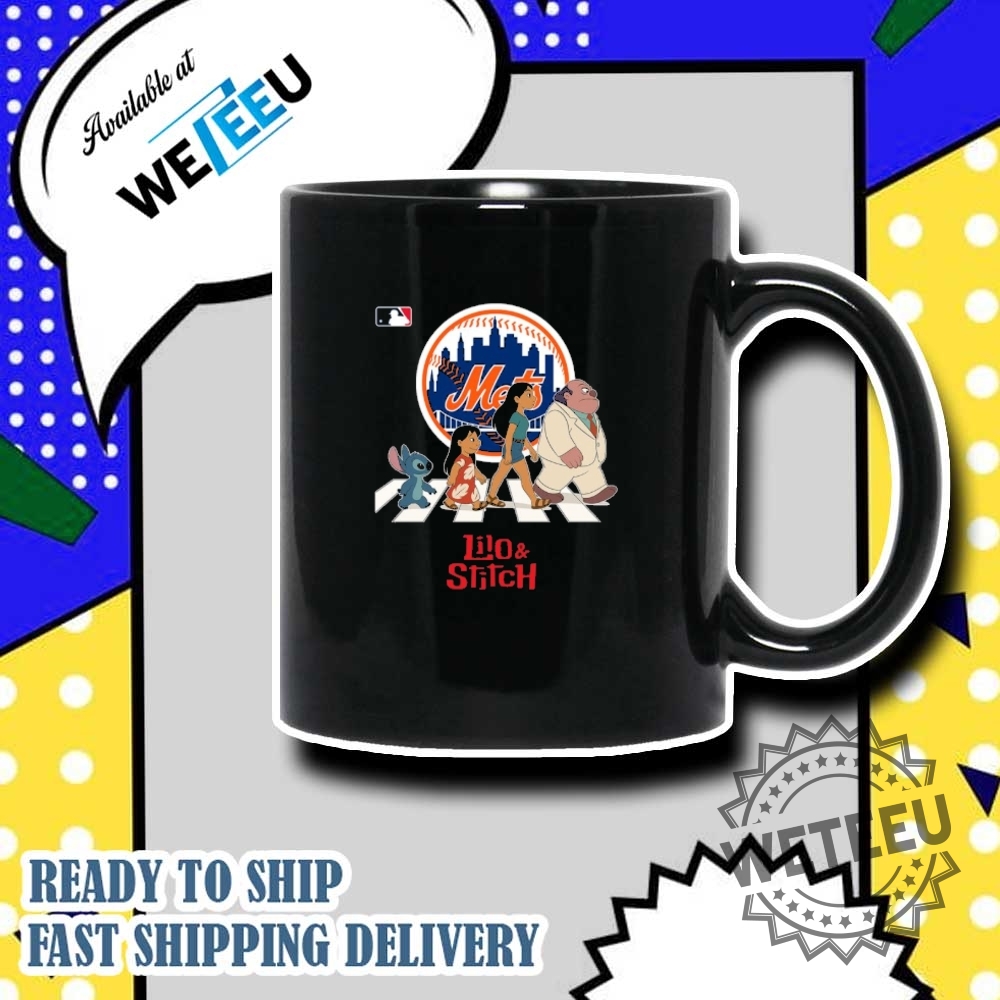 New York Mets Mlb Lilo And Stitch Characters Abbey Road Shirt 7 New York Mets MLB Lilo and Stitch characters abbey road shirt