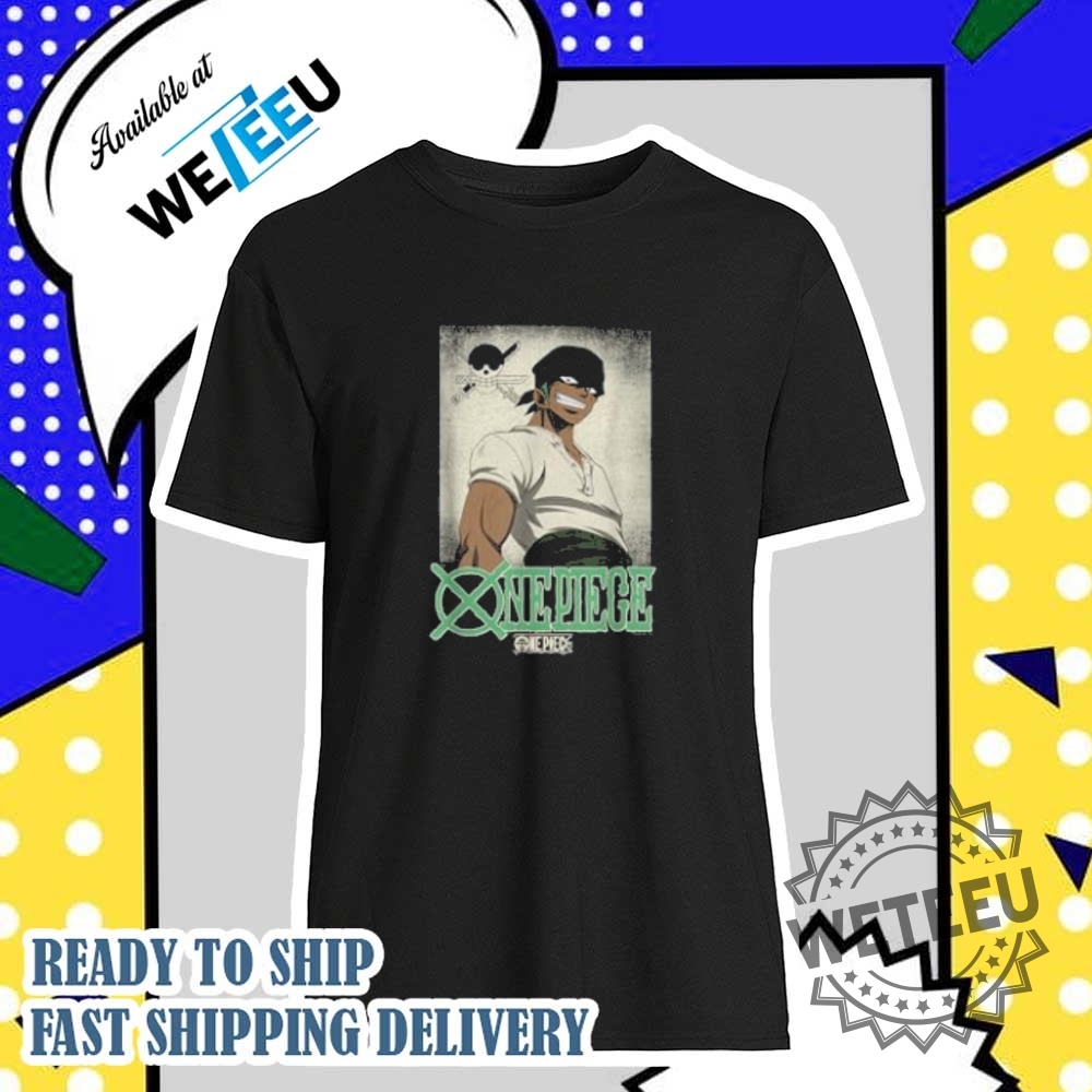 Anime White And Green Roronoa Zoro One Piece Shirt