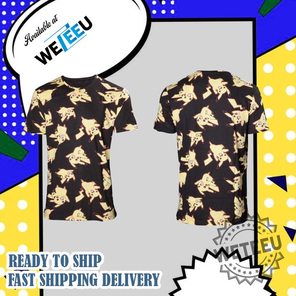Pokemon Pikachu All Over Print Tshirt