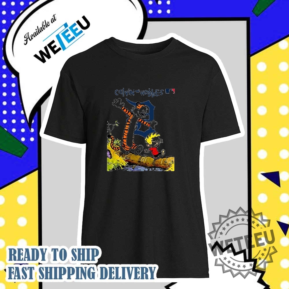 Mlb Detroit Tigers X Calvin And Hobbes Shirt