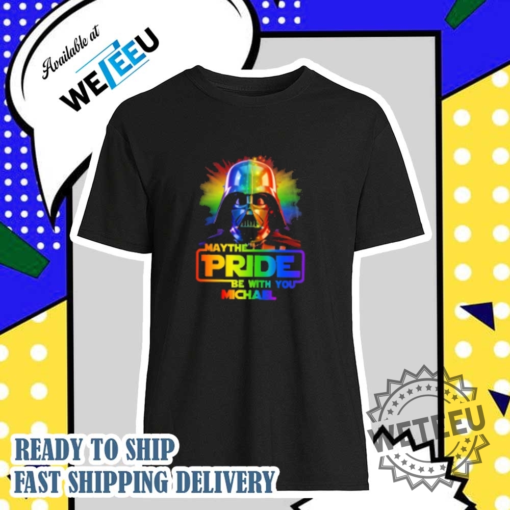 "Top 5 Trending Graphic Tees for Pop Culture Enthusiasts 2024" 5 Star Wars The Mandalorian May The Pride Be With You Michael Shirt
