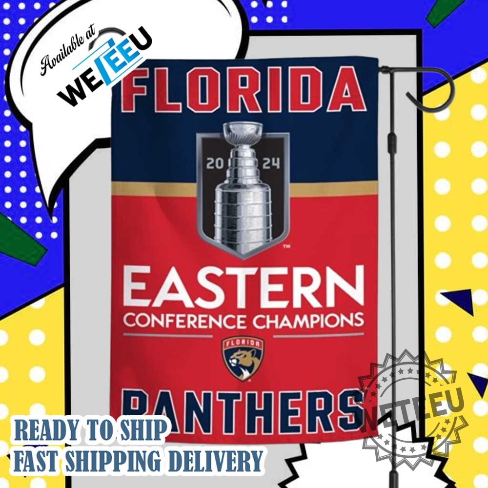 Wincraft Florida Panthers 2024 Eastern Conference Champions Doublesided Garden Flag 4 WinCraft Florida Panthers 2024 Eastern Conference Champions Double-Sided Garden Flag