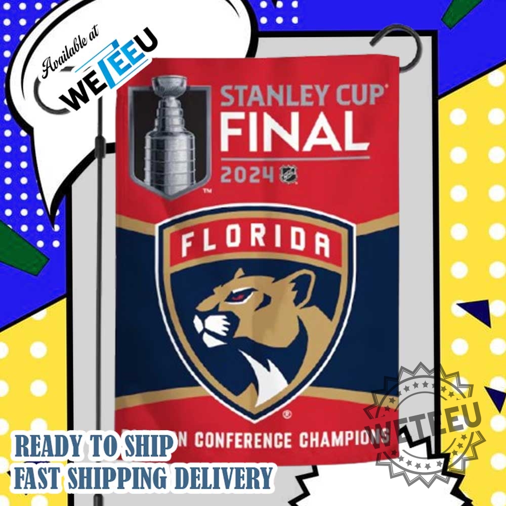 Wincraft Florida Panthers 2024 Eastern Conference Champions Doublesided Garden Flag 5 WinCraft Florida Panthers 2024 Eastern Conference Champions Double-Sided Garden Flag