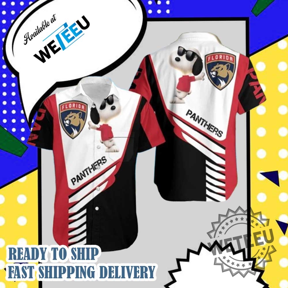 Nhl Florida Panthers Snoopy For Fans 3D Hawaiian Shirt