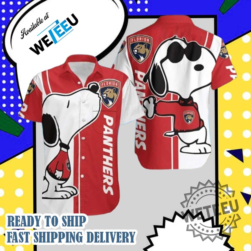 Florida Panthers Snoopy Lover 3D Printed Hawaiian Shirt