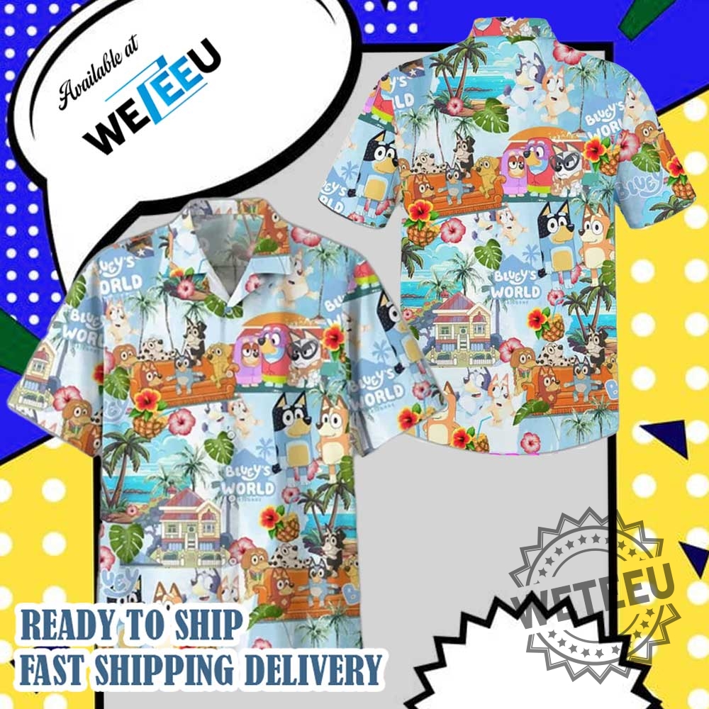 Bluey World Tropical Hawaiian Shirt
