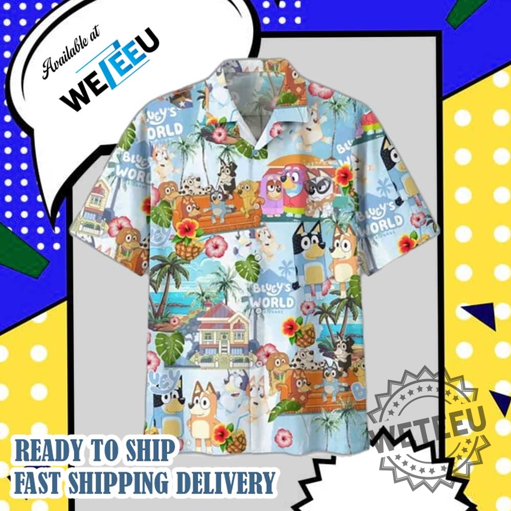Bluey World Tropical Hawaiian Shirt 4 Bluey World Tropical Hawaiian Shirt