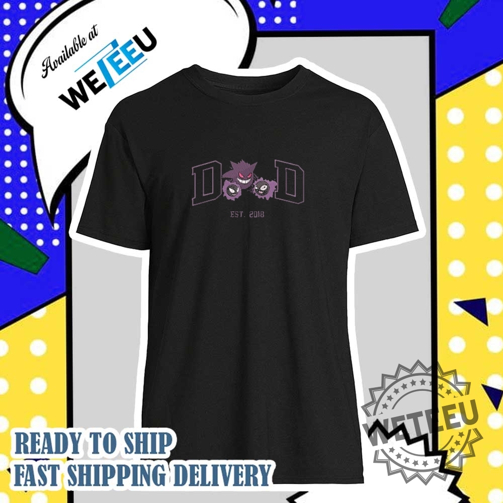 Gengar Dad Shirt Black Funny Ghost Pokémon Tee