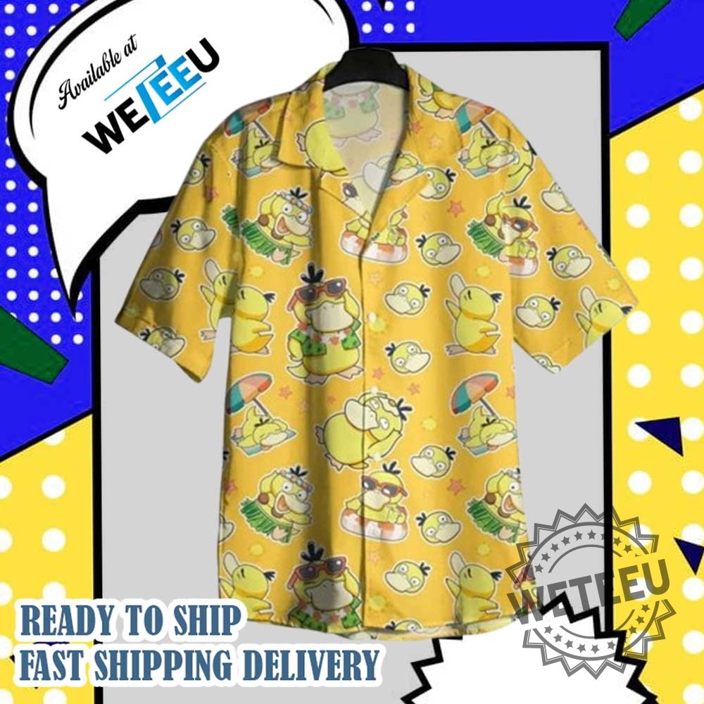Psyduck Pokemon Aloha Beach Hawaiian Shirt And Shorts