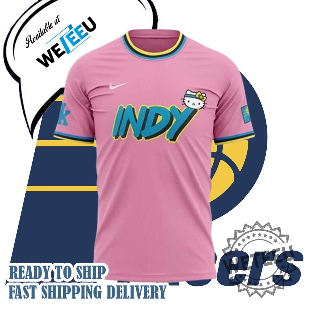 New Indiana Pacers 2024 Hello Kitty Pink Tshirt 3 New Indiana Pacers 2024 Hello Kitty Pink T-shirt