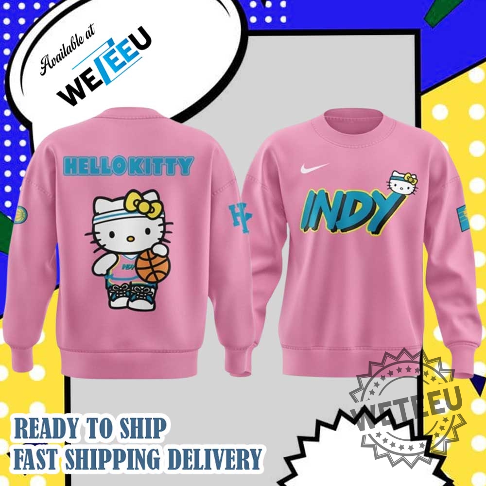 New Indiana Pacers 2024 Hello Kitty Pink Sweatshirt 6 New Indiana Pacers 2024 Hello Kitty Pink Sweatshirt