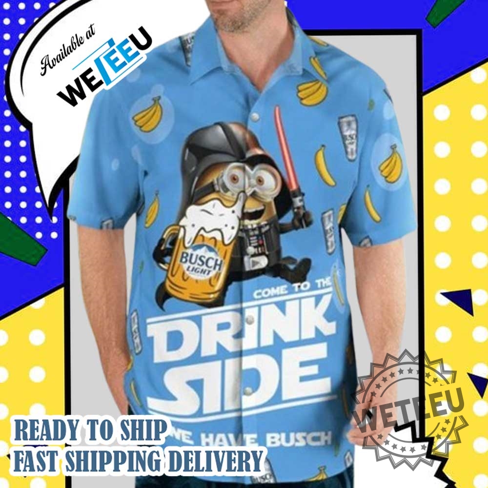 Minion Darth Vader Busch Light Drinking Beer Hawaiian Shirt 3 Minion Darth Vader Busch Light Drinking Beer Hawaiian Shirt