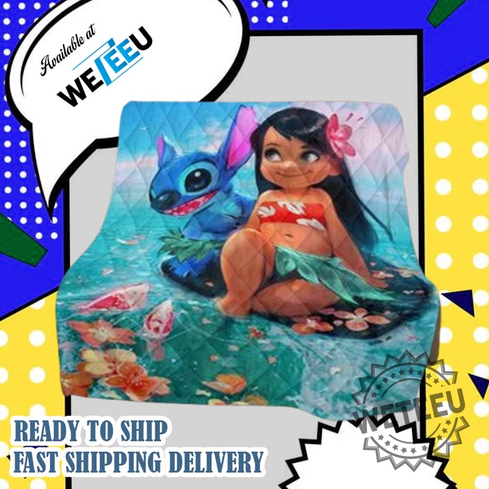 Disney Lilo And Stitch Blanket Funny Lilo And Stitch On The Beach Blanket