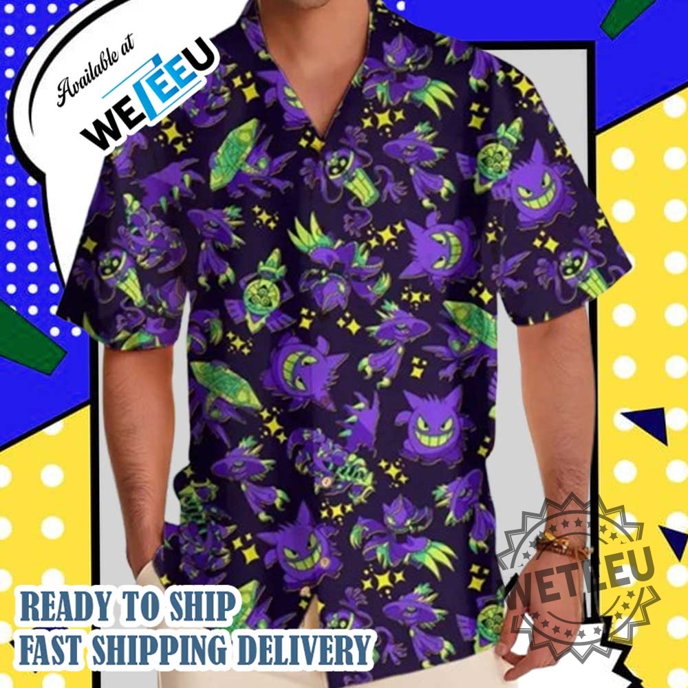 Anime Shadow Mystic Cute Hawaiian Shirt 3 Anime Shadow Mystic Cute Hawaiian Shirt