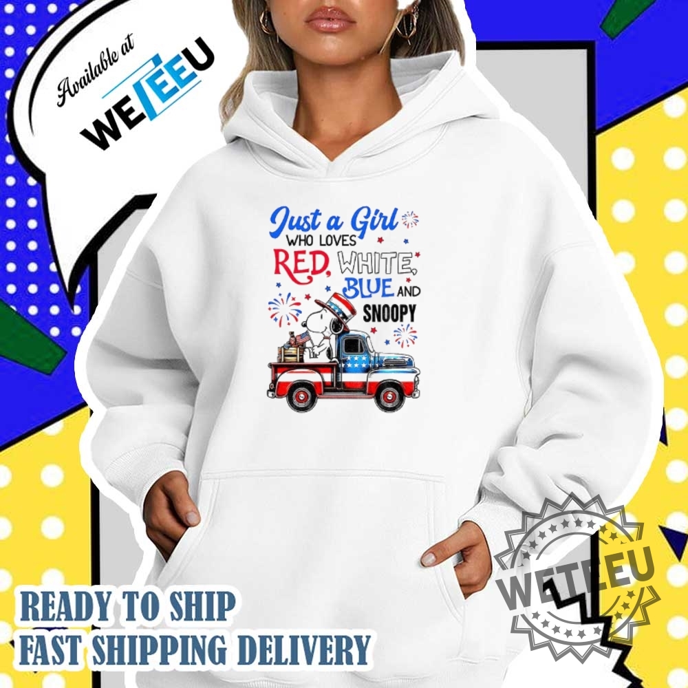 Snoopy Just A Girl Who Loves Red White Blue And Snoopy Shirt 5 Snoopy just a girl who loves red white blue and snoopy shirt
