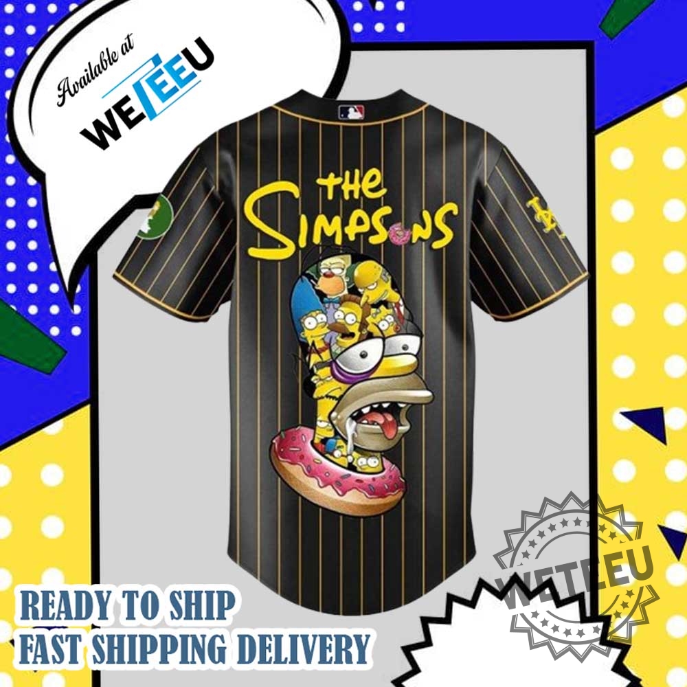 New York Mets Mlb X The Simpsons Baseball Black Jersey 5 New York Mets MLB x The Simpsons Baseball Black Jersey