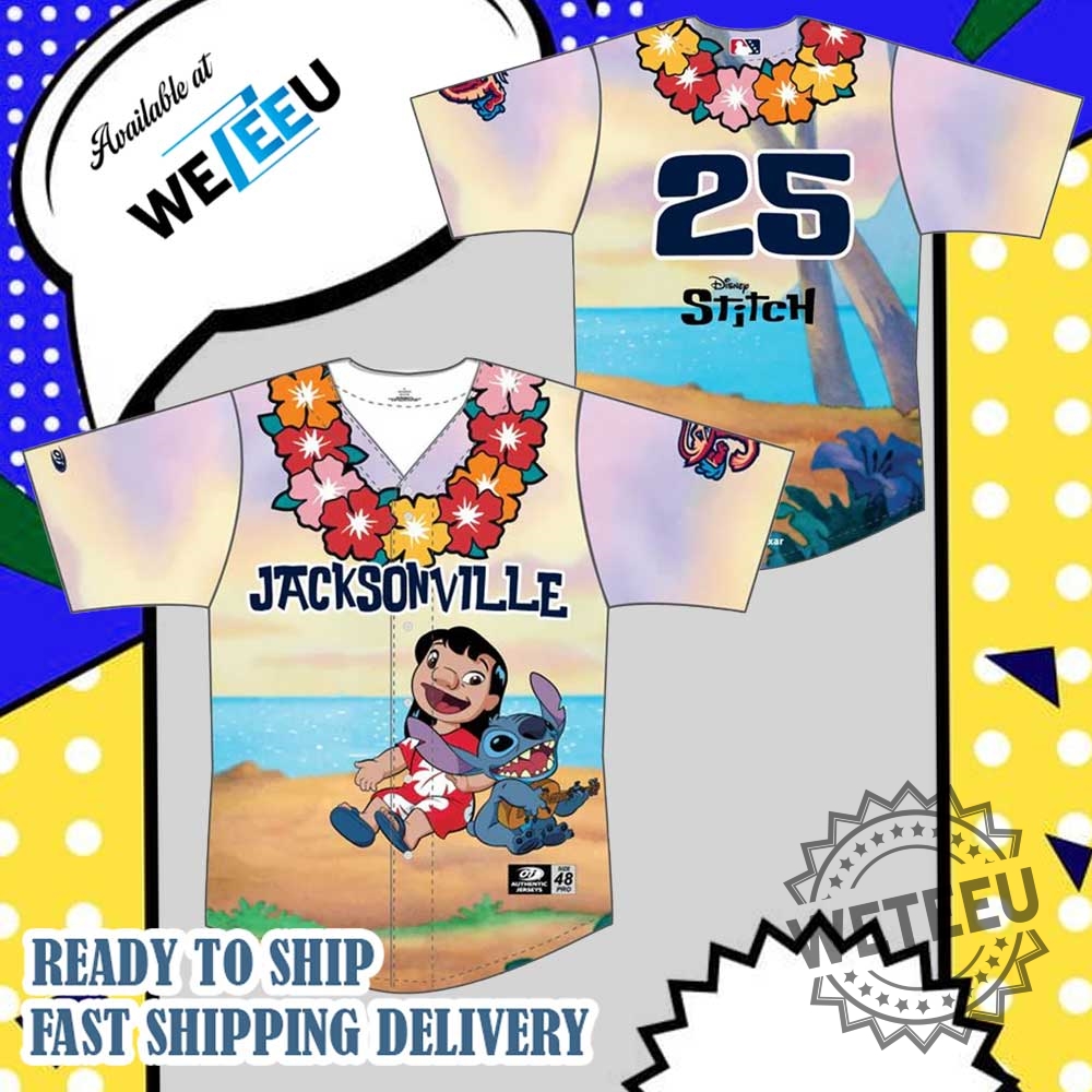 Jacksonville Jumbo Shrimp Lilo Stitch Theme Night Jersey