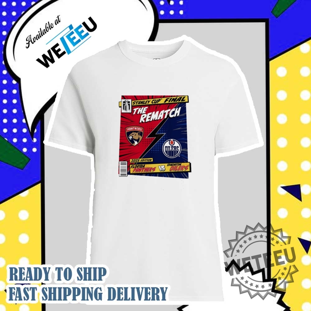 Stanley-Cup-Final-2025-Florida-Panthers-Vs.-Edmonton-Oilers-The-Rematch-Comic-Shirt-weteeu_1