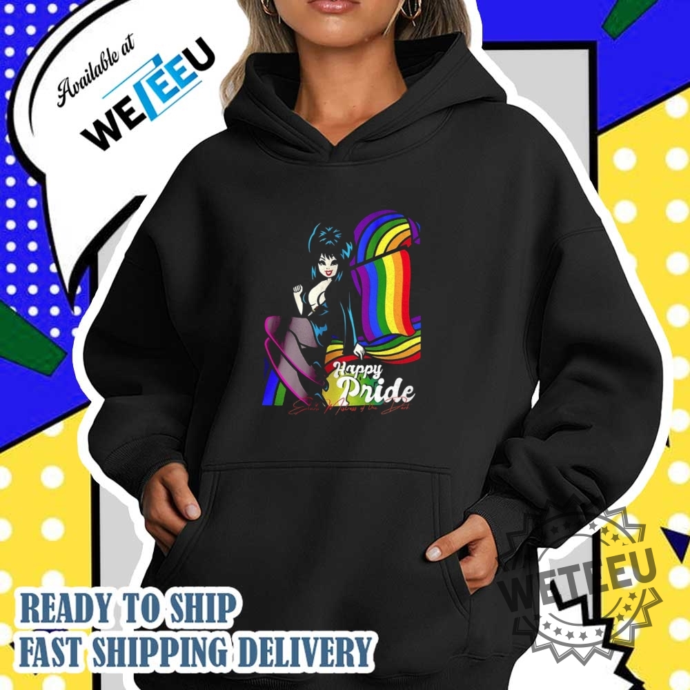 Elvira Mistress Of The Dark Happy Pride Rainbow Shirt 4 Elvira Mistress of the Dark happy pride rainbow shirt